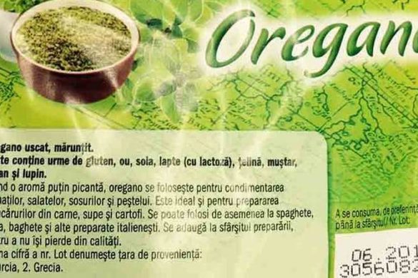 Oregano poate contine